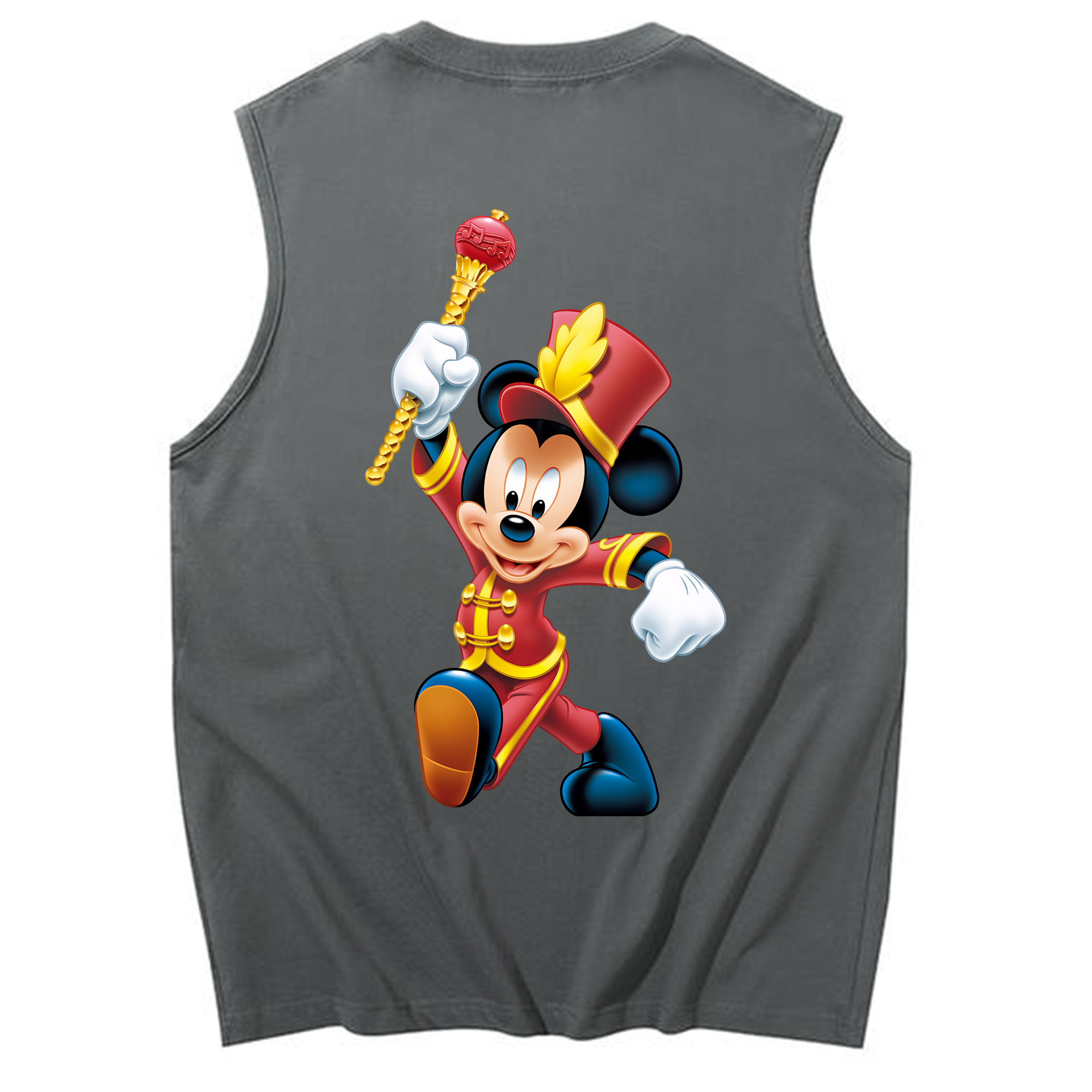 ミッキーマウス Mickey Mouse コットン100％タンクトップ（背面プリント）